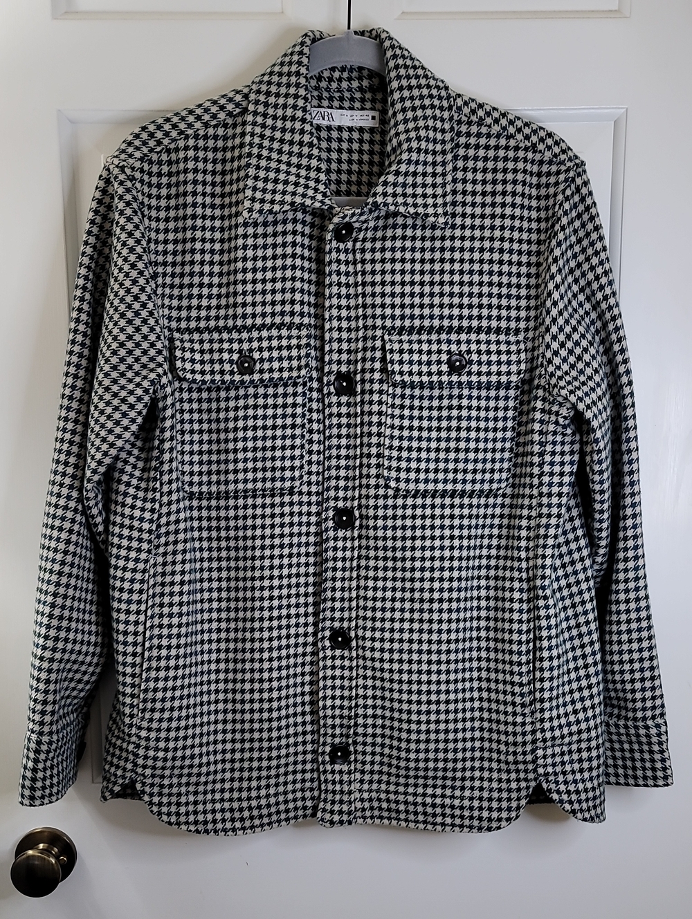 Zara Houndstooth Shacket